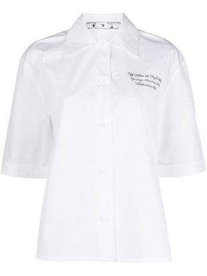 Camisa con bordado Off-white blanco