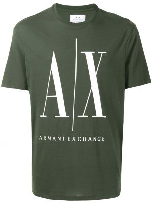 Trykt t-skjorte Armani Exchange grønn