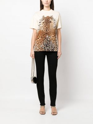 T-shirt mit print mit leopardenmuster Roberto Cavalli