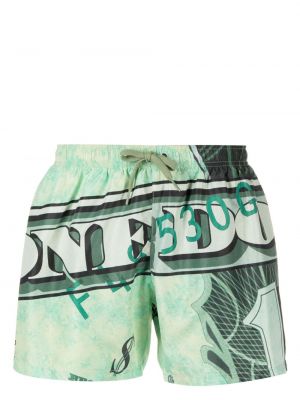 Kratke hlače s printom Moschino zelena