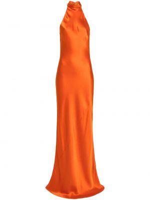 Koktejl obleka Semicouture oranžna