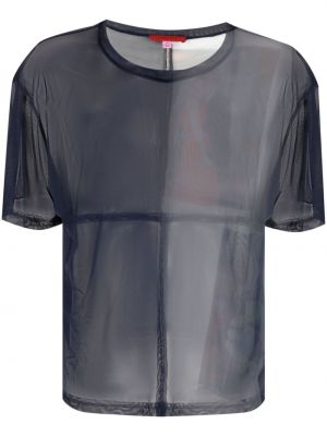 T-shirt trasparente Eckhaus Latta blu