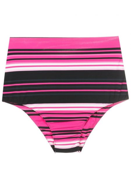 Pruhované bikiny s potiskem Clube Bossa