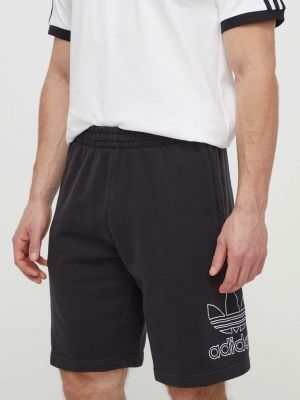 Pantaloni scurți din bumbac Adidas Originals negru