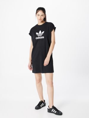 Rochie mini din bumbac Adidas Originals negru