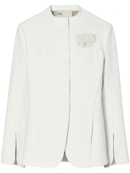 Veste à franges Tory Burch blanc