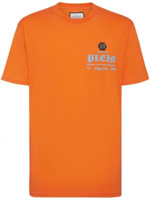 Krekls ar apdruku Philipp Plein oranžs