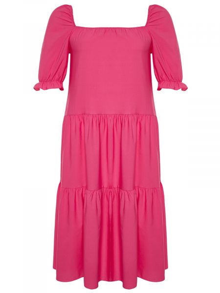 Сукня з квадратним вирізом Trendyol рожева