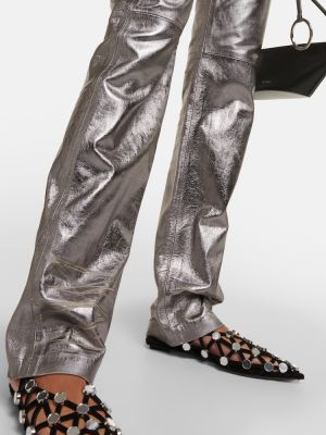 Δερμάτινο παντελόνι με ίσιο πόδι The Attico