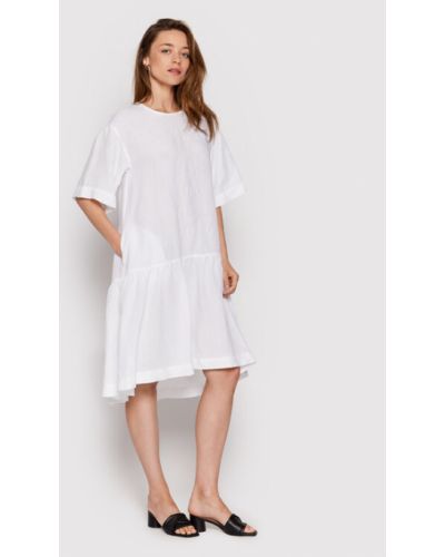 Cappellini Hétköznapi ruha M02305T0 01617 Fehér Relaxed Fit