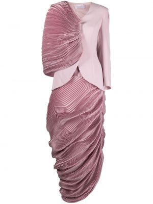 Asimetriska maksi kleita Gaby Charbachy rozā