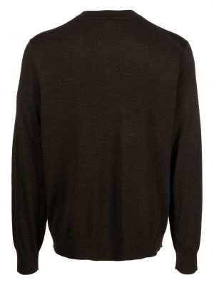 Pull en tricot col rond Theory marron