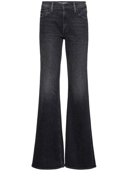 Topuklu straight fit jean pantolon Mother siyah