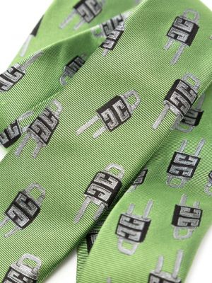 Seiden krawatte mit stickerei Givenchy grün