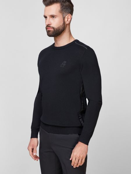 Шерстяной пуловер Karl Lagerfeld черный