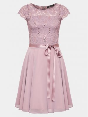 Priliehavé šaty Swing ružová