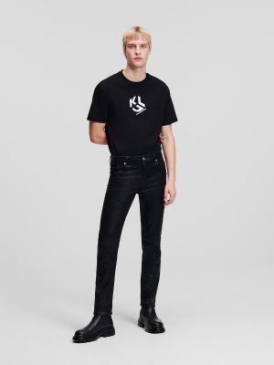 Hlače slim fit Karl Lagerfeld Jeans crna