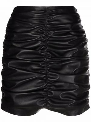 Přiléhavé kožená sukně Manokhi - černá