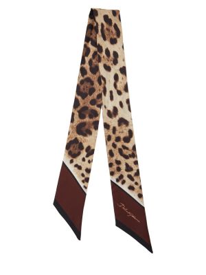 Hodvábny šál s leopardím vzorom Dolce & Gabbana