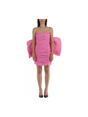 Satin kleid mit schleife Rotate Birger Christensen pink