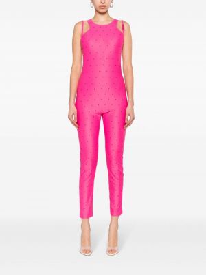 Křišťálový overal Versace Jeans Couture růžový