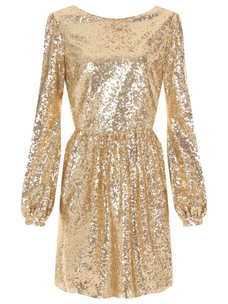 Коктейльное платье с пайетками Saloni золотое