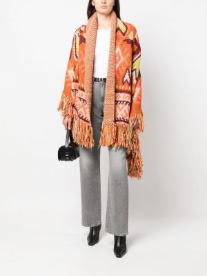 Žakárový pletený kabát Forte Forte oranžový