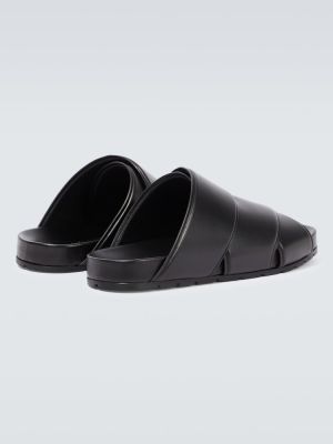 Kožené sandály Bottega Veneta černé