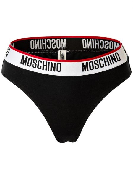 Хлопковые бикини Moschino Underwear черные