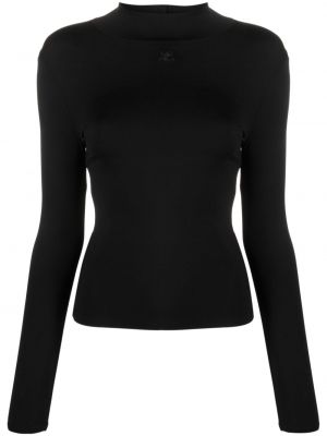 Top od jersey Courreges crna