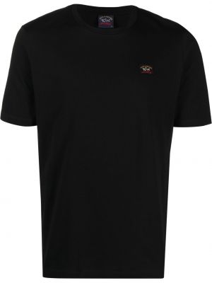 Medvilninis marškinėliai Paul & Shark juoda