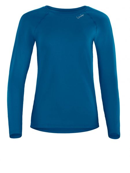 Marškinėliai ilgomis rankovėmis Winshape mėlyna
