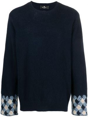 Vlnený sveter Etro modrá