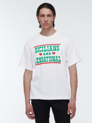 Camiseta de algodón Dolce&gabbana blanco