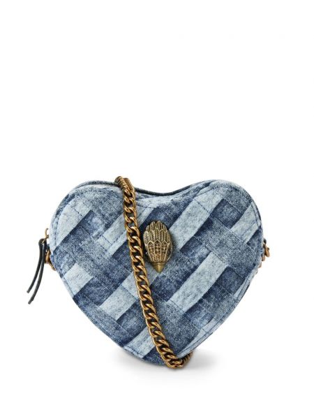 Τσάντα χιαστί με μοτίβο καρδιά Kurt Geiger London μπλε