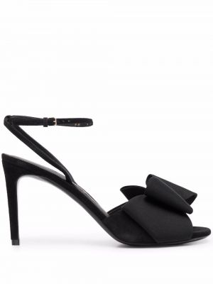Sandále s mašľou Salvatore Ferragamo čierna