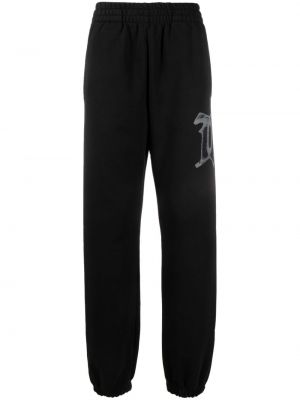 Pantalon de joggings en coton à imprimé Misbhv noir