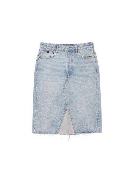 Spódnica jeansowa na guziki Denham niebieska