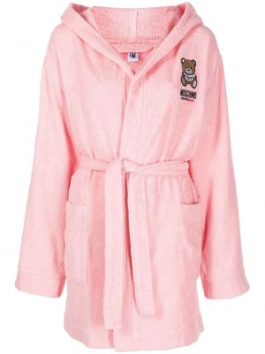 Brodert frotté badekåper Moschino rosa