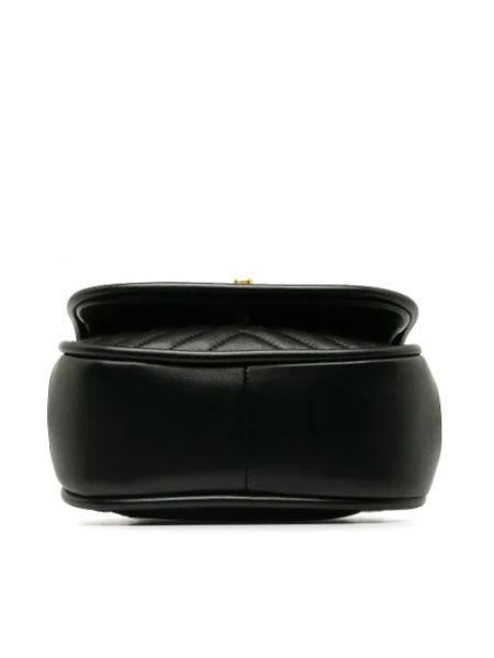 Bolso satchel de cuero retro Chanel Vintage negro