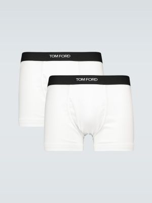Памучни боксерки Tom Ford бяло