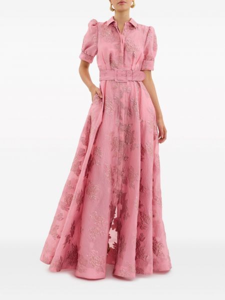 Gėlėtas vakarinė suknelė Rebecca Vallance rožinė