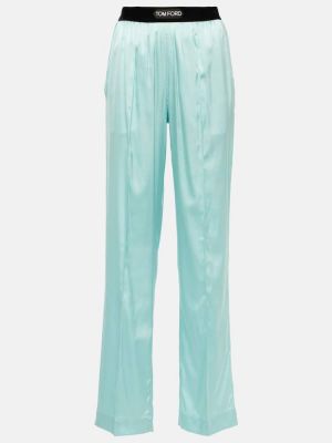 Satenaste svilene satenaste hlače Tom Ford vijolična