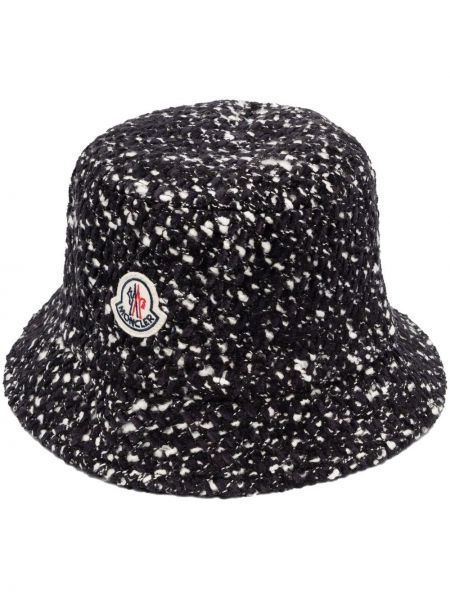 Tweed bøttehatt Moncler svart