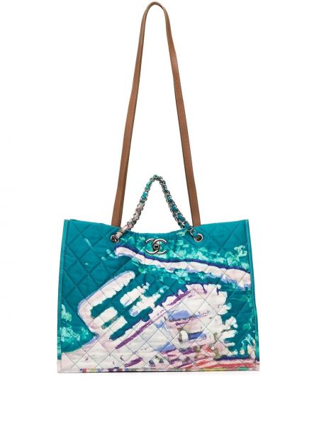 Τσάντα shopper Chanel Pre-owned μπλε