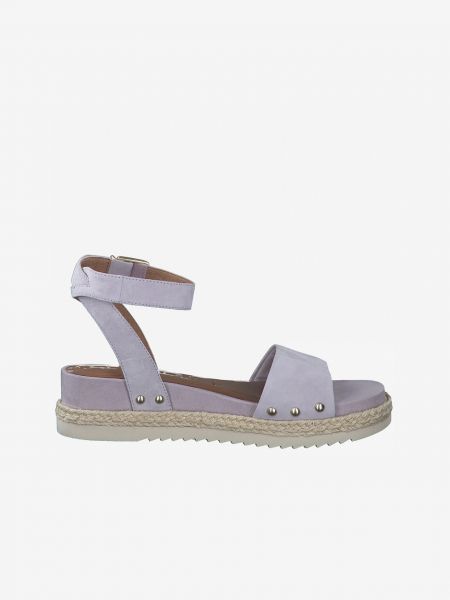 Kožené sandály Tamaris fialové