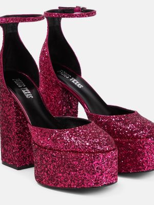 Полуотворени обувки на платформе Paris Texas розово