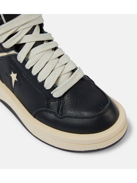 Δερμάτινα sneakers με πλατφόρμα Rick Owens μαύρο