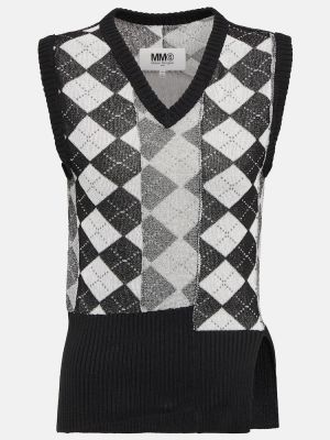 Sweter z wzorem argyle Mm6 Maison Margiela