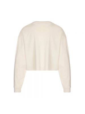 Bluza z kapturem w paski Calvin Klein beżowa